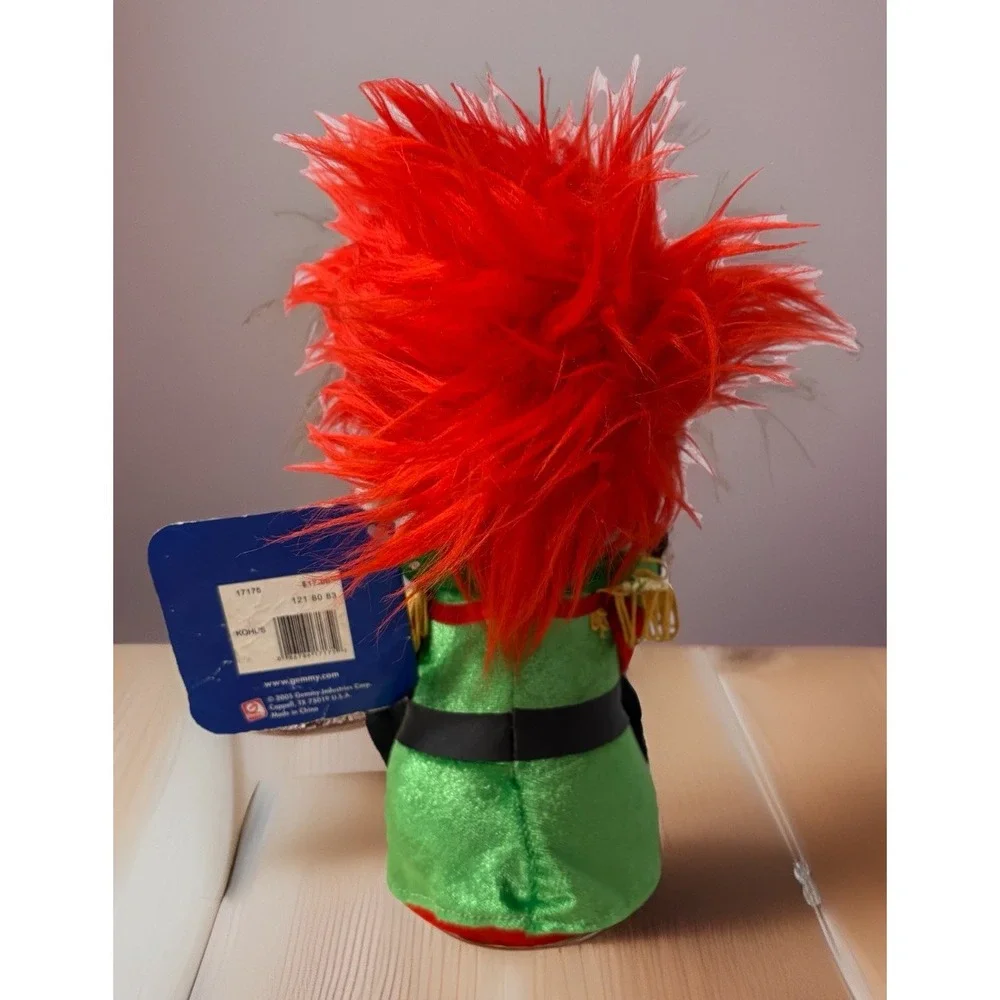 Gemmy - Puffy Heads Animated Musical Christmas Mouse - 2005 NEW With Tag Whimsy